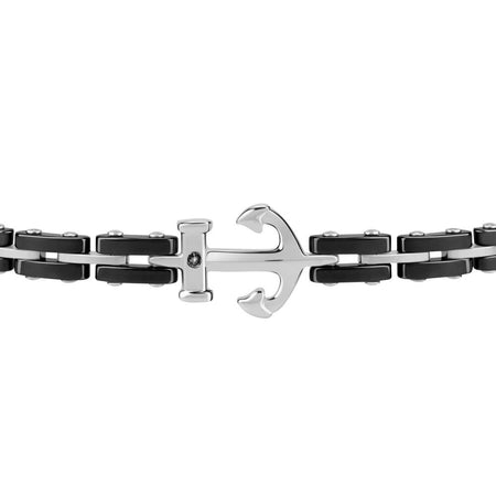 Morellato Ceramic – Bracciale Uomo Acciaio e Ceramica con Ancora (SACU10)
