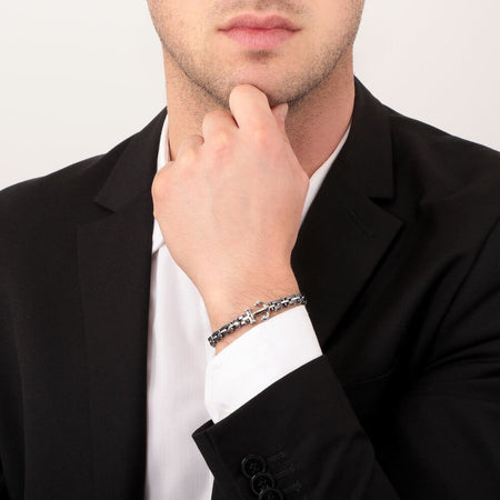 Morellato Ceramic – Bracciale Uomo Acciaio e Ceramica con Ancora (SACU10)