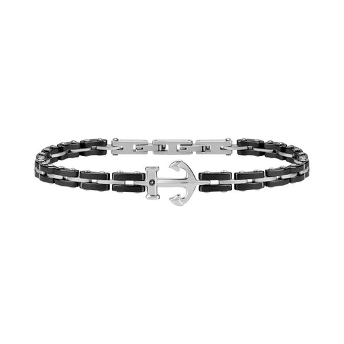 Morellato Ceramic – Bracciale Uomo Acciaio e Ceramica con Ancora (SACU10)