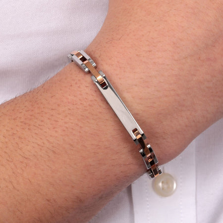 Sector Energy – Bracciale Uomo Acciaio Silver-Rose Gold (SAFT52)