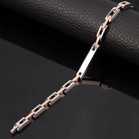 Sector Energy – Bracciale Uomo Acciaio Silver-Rose Gold (SAFT52)