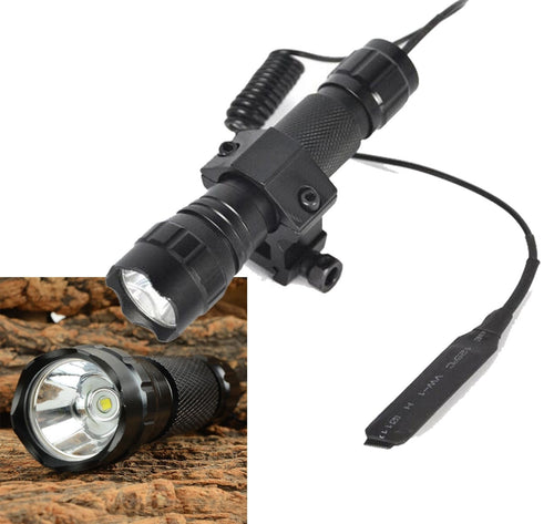 Softair Torcia Led Ricaricabile Controllo Remoto Tattica Supporto Per Fucile