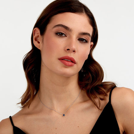Morellato Tesori – Collana Donna Argento con Zircone Blu (SAIW172)