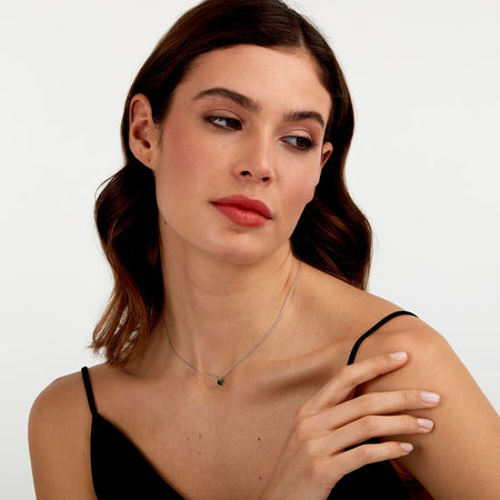 Morellato Tesori – Collana Donna Argento con Zircone Verde (SAIW173)
