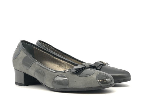 comfort Décolleté nappa e camoscio grigio