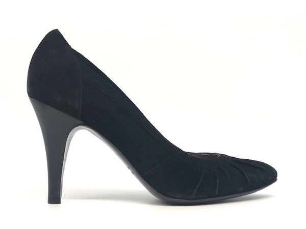 WANDA D ARAGONA Décolleté in pelle scamosciata nera