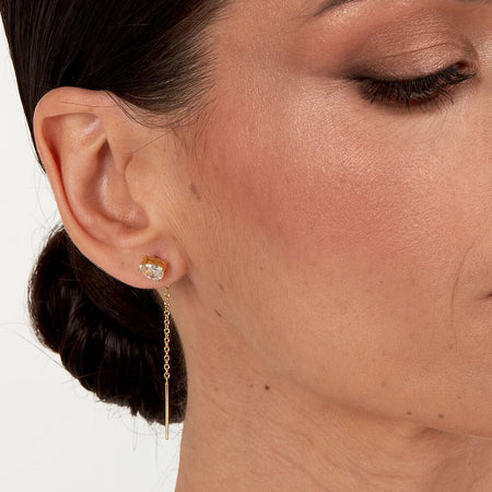 Orecchini Morellato Tesori – Pendenti Dorati con Zircone Bianco (SAIW208)