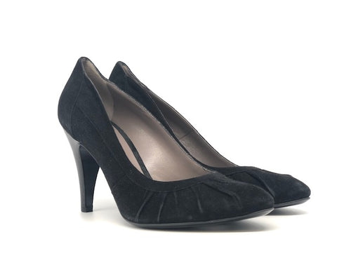 WANDA D ARAGONA Décolleté in pelle scamosciata nera