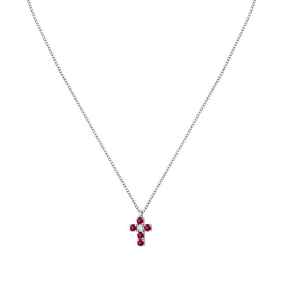 Collana Morellato Tesori – Croce Zirconi Rossi (SAIW215)