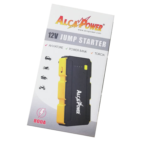 Alca Power avviatore di emergenza 12V per auto e moto con batteria