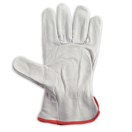 Guanti da lavoro anti-usura in fiore di pelle bovina bianco per giardino ed edilizia