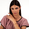 Bracciale Emily in Paris – Cuore Rosa e Acciaio Bicolor (SAIX31)