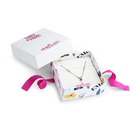 Collana Emily in Paris – Cuore Rosa Acciaio e Oro (SAIX33)