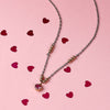 Collana Emily in Paris – Cuore Rosa Acciaio e Oro (SAIX33)
