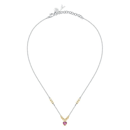 Collana Emily in Paris – Cuore Rosa Acciaio e Oro (SAIX33)