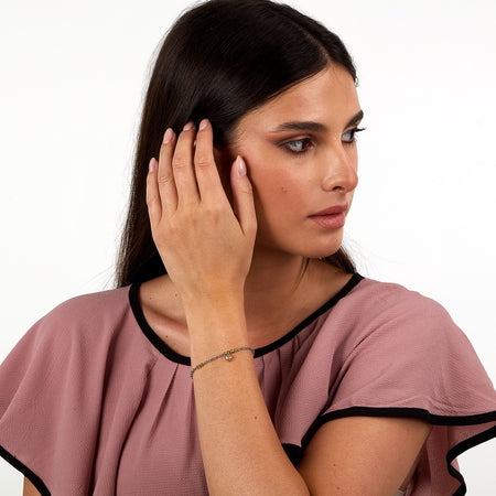 Bracciale Emily in Paris – Cuore Bianco Acciaio e Oro (SAIX34)