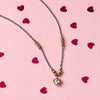 Collana Emily in Paris – Cuore Bianco Acciaio e Oro (SAIX36)