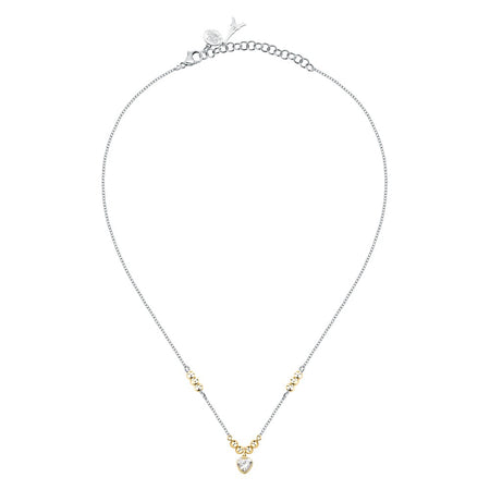 Collana Emily in Paris – Cuore Bianco Acciaio e Oro (SAIX36)