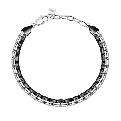 Bracciale Uomo Morellato Motown Acciaio Nero Silver (SALS55)
