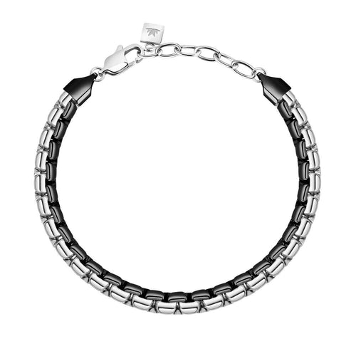 Bracciale Uomo Morellato Motown Acciaio Nero Silver (SALS55)