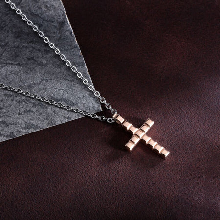 Collana Uomo Morellato Croce Acciaio Silver Rose Gold (SALS76)