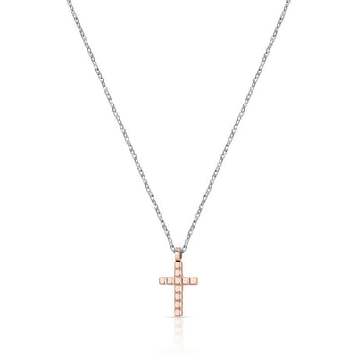 Collana Uomo Morellato Croce Acciaio Silver Rose Gold (SALS76)