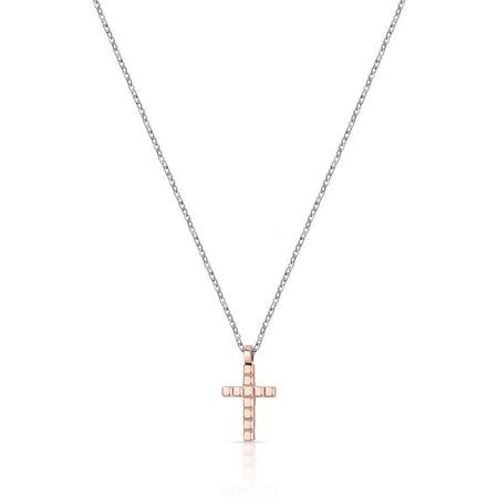 Collana Uomo Morellato Croce Acciaio Silver Rose Gold (SALS76)