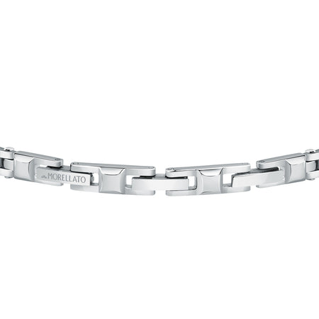 Bracciale Uomo Morellato Acciaio Silver Nero 33g (SALS78)