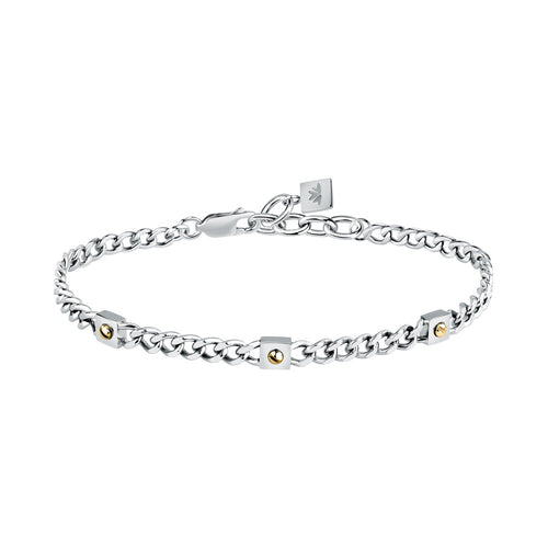 Bracciale Uomo Morellato Catena Acciaio e Oro 750 (SATM24