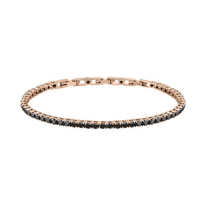 Bracciale Uomo Morellato Tennis Argento Nero Zirconi (SATT01)