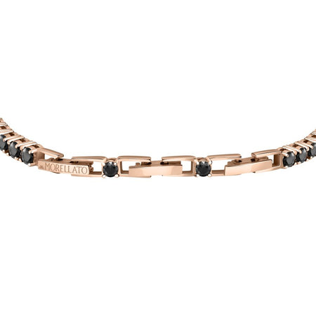 Bracciale Uomo Morellato Tennis Argento Nero Zirconi (SATT01)