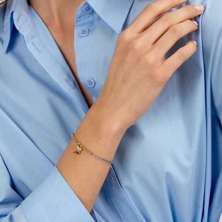 Bracciale Morellato Donna Farfalla Acciaio e Oro Giallo (SAUN35)