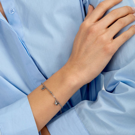 Bracciale Morellato Donna Farfalle Argento Acciaio Regolabile (SAUN36)