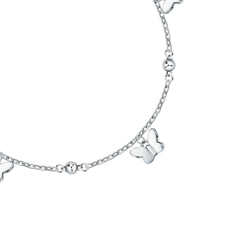 Bracciale Morellato Donna Farfalle Argento Acciaio Regolabile (SAUN36)