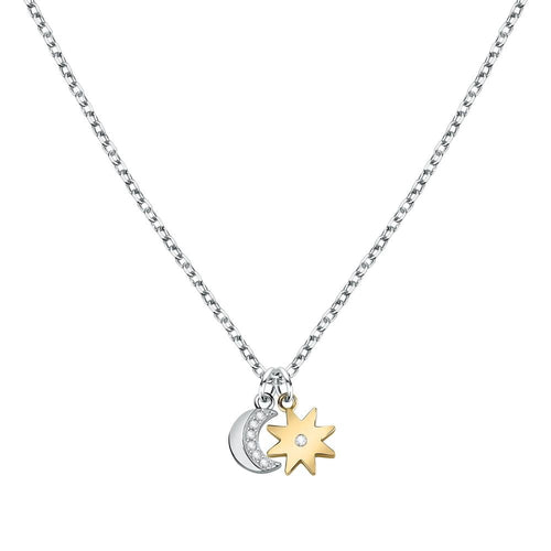 Collana Morellato Donna Luna e Stella Bicolore con Cristallo (SAUY03)