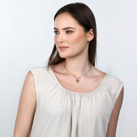 Collana Morellato Donna Quadrifoglio Rose Gold con Cristallo (SAUY05