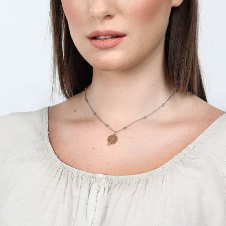 Collana Morellato Donna Quadrifoglio Rose Gold con Cristallo (SAUY05