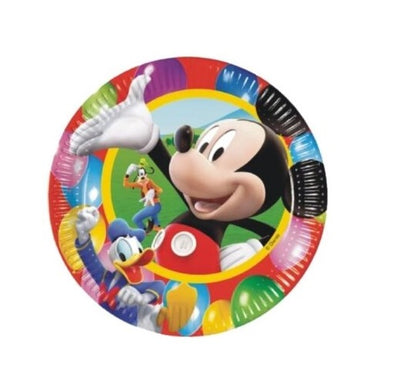 CONFEZIONE 8 PIATTI IN CARTA 23CM TEMA TOPOLINO***