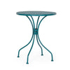 Tavolino rotondo Lizette con struttura in acciaio, finitura opaca, per esterno