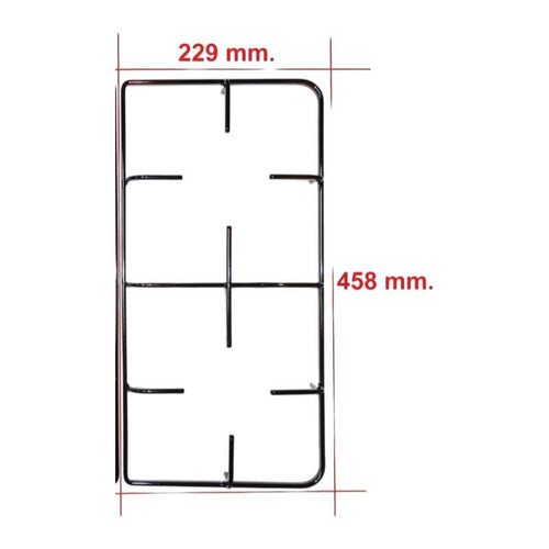 Griglia in piattina 2 fuochi 458x229 Piano Cottura Samet P4751