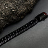 Bracciale Uomo Sector Bold Nero in Acciaio Maglia Grossa (SAXS06)