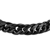 Bracciale Uomo Sector Bold Nero in Acciaio Maglia Grossa (SAXS06)