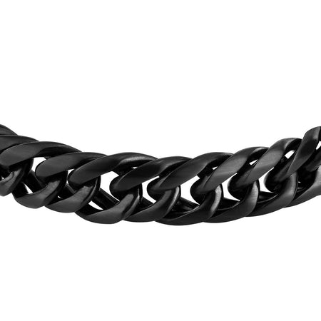 Bracciale Uomo Sector Bold Nero in Acciaio Maglia Grossa (SAXS06)