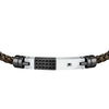 Bracciale Morellato Uomo Pelle Marrone Nero e Acciaio (SQH57)