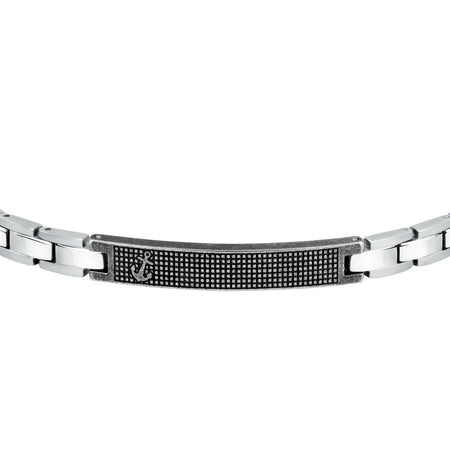 Bracciale Sector Uomo Acciaio Silver con Piastra Smaltata (SZS88)