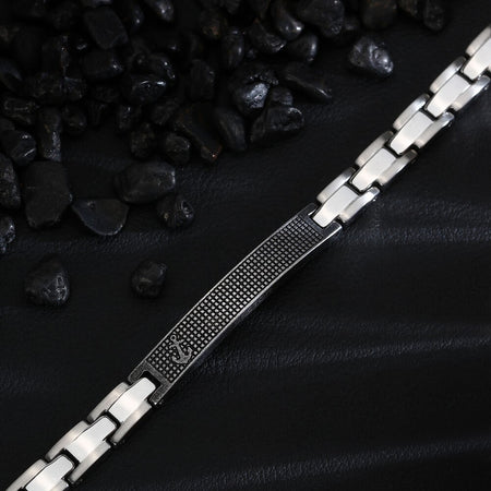 Bracciale Sector Uomo Acciaio Silver con Piastra Smaltata (SZS88)