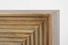 Comodino Darsey per camera, Struttura In Legno Di Mango, Schienale In Mdf