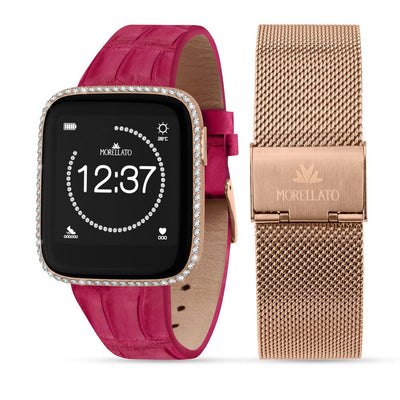 Smartwatch Donna Morellato M01 Rosa con Doppio Cinturino (R0151167521)