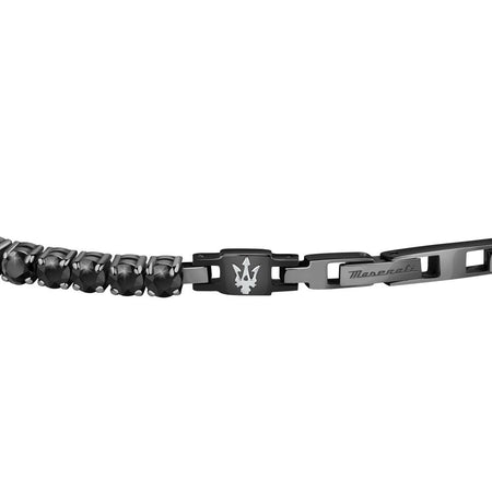 Bracciale Uomo Maserati Tennis Nero con Zirconi (JM222AVC02)