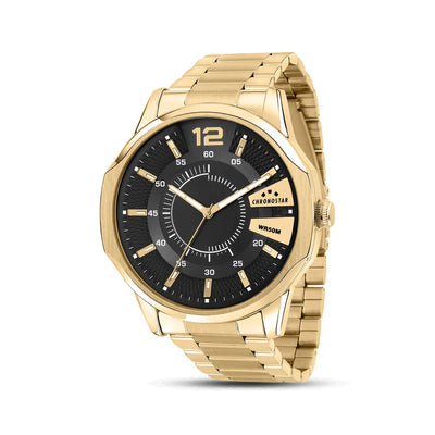 Chronostar Brave – Orologio Uomo Acciaio Oro con Datario (R3753115002)